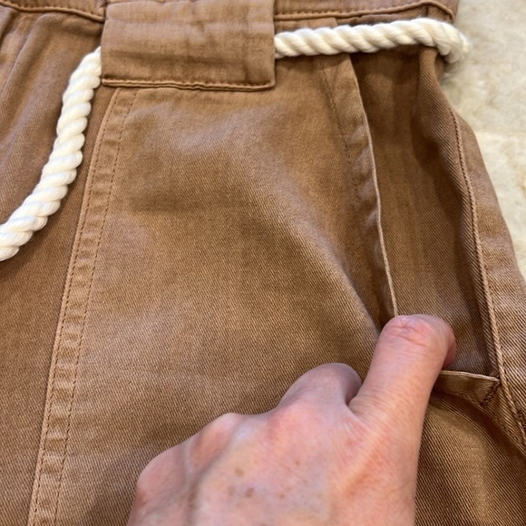 BLANKNYC | High Waist Paper Bag‎ Pants | Tan with Rope Belt | Large - Picture 12 of 16